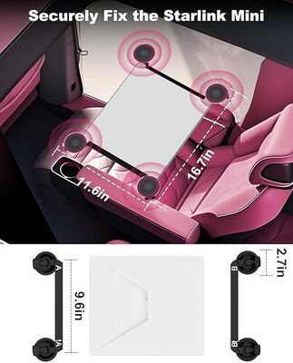 কেনা স্টারলিংক মিনি, ড্রাইভিংয়ের জন্য নিরাপদ যানবাহন ছাদ অ্যাডাপ্টার কিটের জন্য ভারী-ডুয়ি সাকশন কাপ গাড়ি মাউন্ট online manufacture