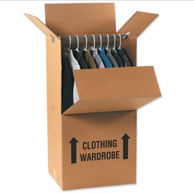 Professional-Grade Garment Carrier Box with Retractable Clothing Rail and Galvanized Sheet for Portable Relocation
