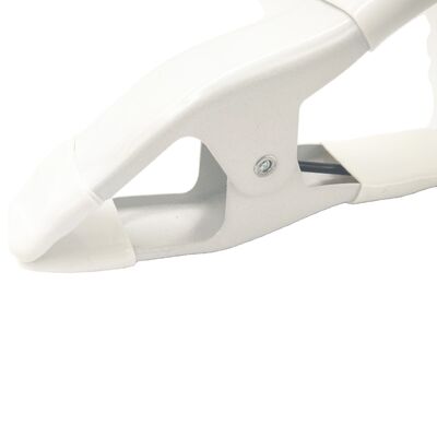 কাস্টম লোগো একটি টাইপ স্টিল স্প্রিং ওয়েডিং ড্রেস ক্ল্যাম্প সাদা ক্লিপ মেটাল স্ট্যাম্পিং পার্টস স্প্রিং একটি ক্ল্যাম্প